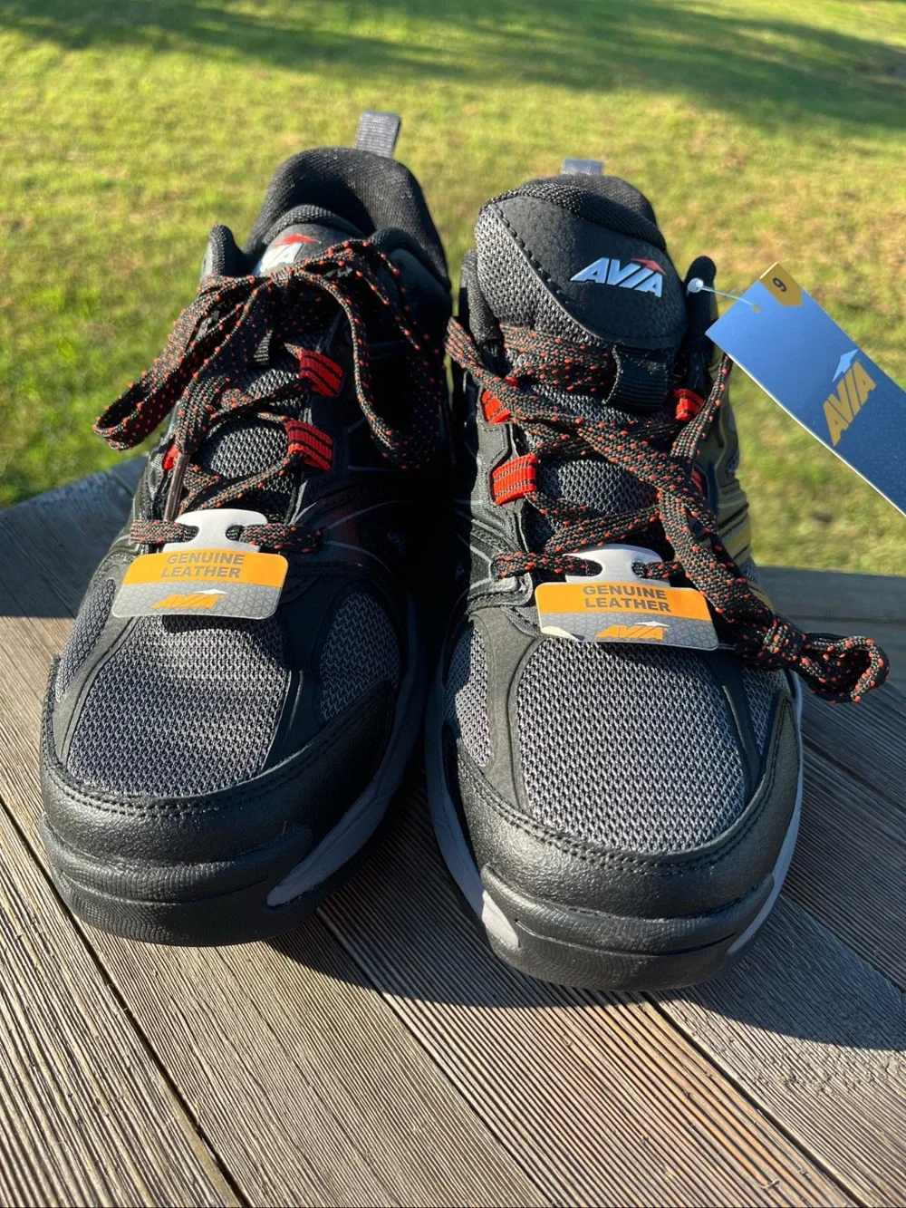 Avia Men’s Talus Rugged Walking Shoes Size 9 Black